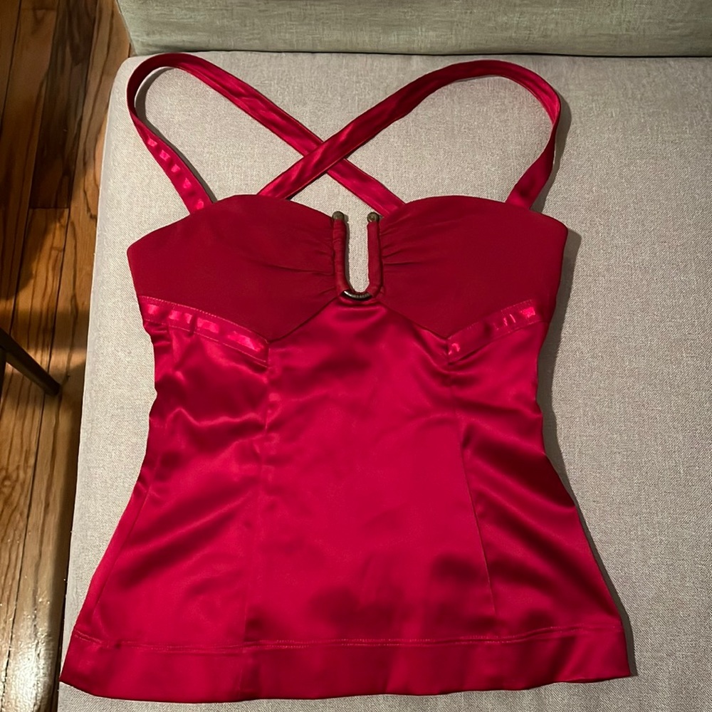 Cavalli Satin Bustier Top